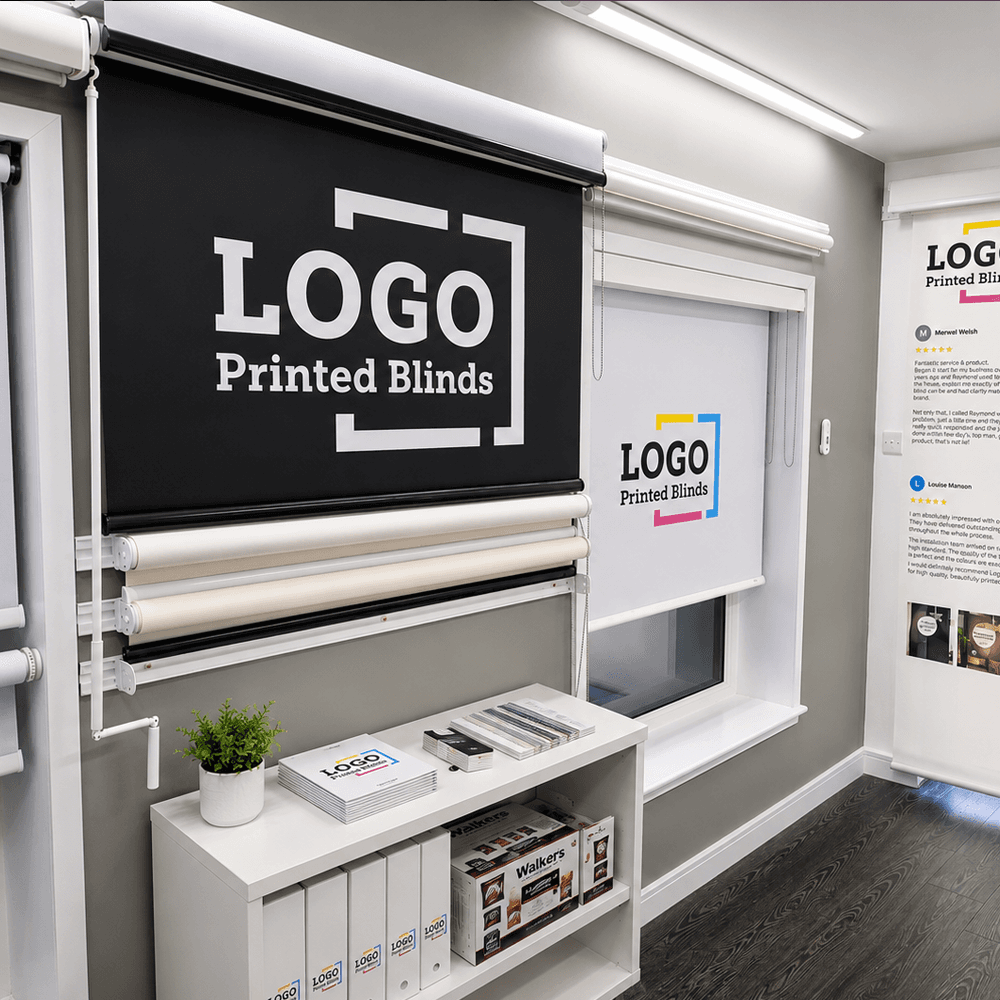 Printed blind product options to help businesses choose the right made-to-measure roller blind